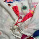 Lovestitch  Granada Caftan Women's One Size White Floral Embroidered‎ 100% Cotton Photo 7