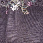 Vintage Koret Black‎ Embroidered Floral Sweater Vest Size S Black Photo 2