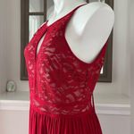 Night Way Halter Maxi Dress w/Lace Detail & Keyhole at Front Size 14 Photo 4