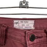 Free People  Womens Sz 27 Colored Skinny Jeans Red Pink Slim Mid Rise Stretch Photo 4