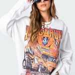 Edikted Streetstyle Fierce Oversize Loose Fit Graphic Groovy Car Sweatshirt S Photo 0