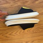 Black and Yellow Smiley Face Slipper Slides Size 8 Photo 4