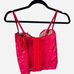 Victoria's Secret Bustier Lingerie Top Size 34B size XS/S Red Lace Adjustable Photo 5