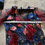 White House | Black Market  Silk Velvet Burnout Sheer Chiffon Puff Sleeve Blouse XS Photo 5