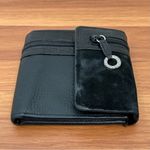 Brighton Vintage Black Leather with Suede Trim Trifold Wallet Photo 2