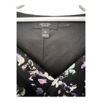 Vera Wang NWT Simply Vera  Black Dress with Purple and White Floral Design Photo 3