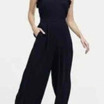 Elle Navy one piece pantsuit with ruffle sleeves, large‎ Photo 0