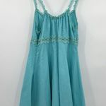 Charo Ruiz Ibiza Volantes Lace Crochet Trim Mini Dress Turquoise Size Medium NWT Blue Photo 4