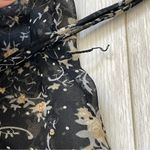 Vintage Silk Blouse vision apparel floral beaded womens Black (large) Photo 7