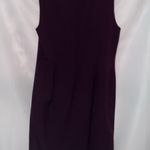 Calvin Klein Deep Purple Dress Embellished FAUX PEARL Neckline WOMENS SIZE 14 Photo 7
