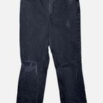 Abercrombie & Fitch Abercrombie Black Distressed Ultra High Rise 90s Straight Leg Jeans Photo 1