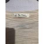 We The Free Free People Shirt Womens Medium Natasha Long Sleeve Ruched Beige Photo 3