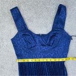 Mila‎ Mae Satin Pleated Midi Dress Navy Blue S Photo 8