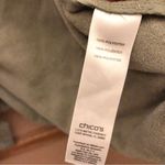 Chico's Chico’s Faux Suede Open Front Vest‎ Army Green 0 Photo 3