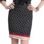 White House | Black Market Size 4 Polka Dot Red Accent Ruffle Pencil Skirt WHBM Photo 0