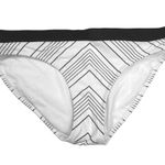 Athleta Chevron Black White Striped Print Bikini Bottom Swimsuit Swimwear Sz S Photo 1