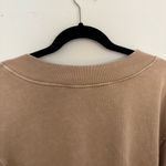 Bucketlist medium KHAKI EXPOSED SEAM TWIST OPEN BACK OVERSIZED SWEATSHIRT Tan Photo 7