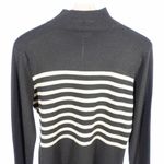 Harvé Benard Women's | Harve Benard | Brown Tan Striped Mock Neck Sweater Photo 5