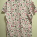 Greentown Womens Scrubs Scrub Smock Top Shirt S Small Breast Cancer Pink Ribbon Photo 4