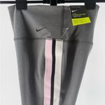 Nike Power Victory Tight Fit Gray Leggings Pink White Black Stripe Mid Rise New Photo 11