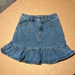 Brandy Melville Y2K ruffled denim mini skirt by J. Galt, size S Photo 8