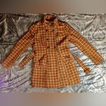Anthropologie TULLE Orange/Brown Khaki Wool Blend Trench Jacket XS Photo 11
