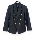 House of Harlow | S | Blazer Jacket Gold Buttons Black Double Breasted Women's Photo 0
