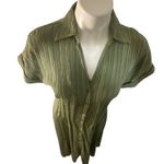 Mila Mae Midi Button Down Shirt Dress in Green Size M Photo 11