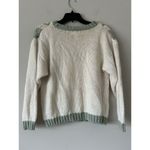 Carolina Colours Vintage Knitted Floral Embroidered Pastel Funky Sweater Size M Green Size M Photo 1