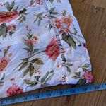 American Eagle Jumpsuit Womens 00 White One-Piece Floral Lattice Trim Wide Leg Photo 5