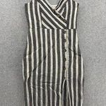 Harper Heritage  Women's Button Down Dress Striped Size Small Sleeveless Cotton Photo 0