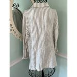 Rachel Zoe  Linen Blend Yarn Dyed Striped  Blazer Jacket Size M White Black Photo 2