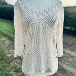 Adiva off white crochet knit shirt Photo 3