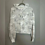 Vintage Havana Women's Burnout Hoodie‎ Camo Skulls Gray White Elastic Size Small Photo 7