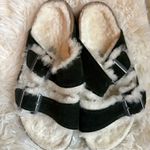 Birkenstock Fuzzy dark green Birkenstocks Photo 1