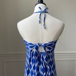 Robin Piccone Robin Piconne Blue White Ikat Halter Top Maxi Dress M Photo 4