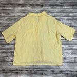 Stars Above Women's Button Down Blouse Shirt XS Extra Small Light Butter Yellow Photo 12