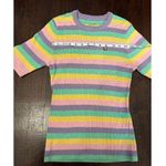 Teddy Fresh  Pink Yellow Purple Stripes Size Medium Photo 7