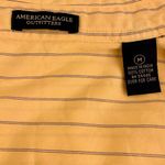 American Eagle  Long Sleeve Yellow Stripe Button Down Shirt Size M Photo 5