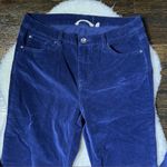 Soft Surroundings  Navy Blue Velvet Straight Leg Pants Size 6 Photo 1