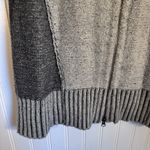Ruff Hewn  Silk Blend Full Zip Raw Hem Sweater Two-Tone Gray Women’s Size Large Photo 3