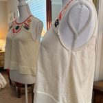 Taylor & Sage 🎉SALE🎉 Ivory Tank with Colorful Embroidery Photo 4