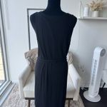 Sanctuary Black Button Front V-Neck Sleeveless Belted Dress Size Large NEW Photo 2
