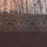 Forever 21 Gray crop stretch leggings with lace trim size medium Photo 3