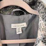 Topshop  Black Cream White Pastel Wool Blend Long Sleeves Houndstooth‎ Coat 4 Photo 7