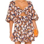 Amur Medina Mini Dress Twilight Blue Floral Size 6 NWT Photo 0