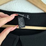 Laundry by Shelli Segal Vintage 90s Black Cashmere Wool Silk Beaded Floral Quarter Sleeve Cropped Shrug Photo 8