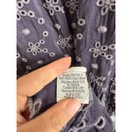 Johnny Was  Embroidered Eyelet Tunic Top‎ Bell Sleeve Blue Floral Size S Photo 3