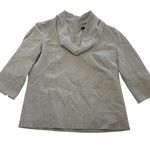 J Crew‎ Shirt Womens 4 Gray Cowl Neck Wool Blend Lined Back Zip Office Career Photo 0