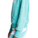 Wildfox Colorblock Soto Warm Up Teddy B Fleece in Trance Teal Sweater Size M NEW Photo 1
